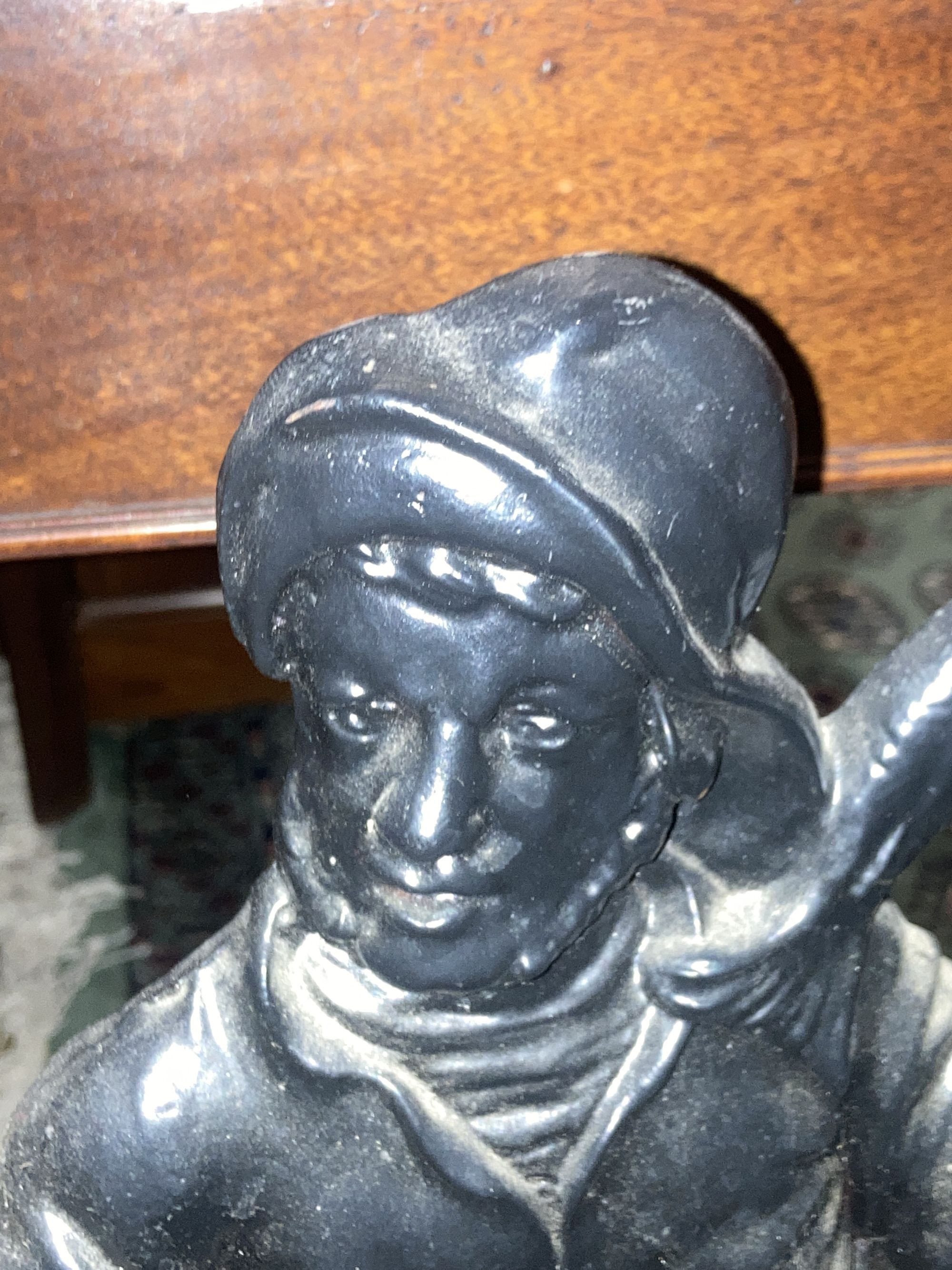 A Victorian style painted cast iron stick stand, height 67cm